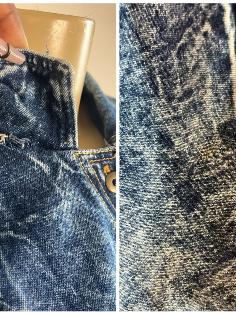 Vintage 80s Nina Picalinno Acid Wash Denim Dress - Picture 7 of 7